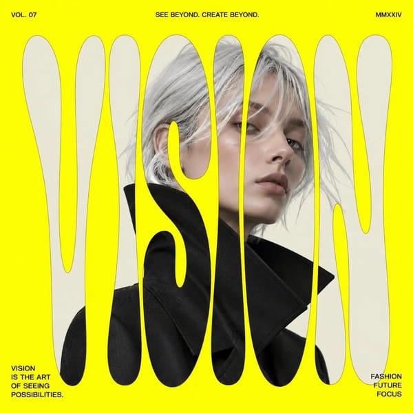 Create modern fashion editorial posters with oversized distorted typography masking effects. Po…
