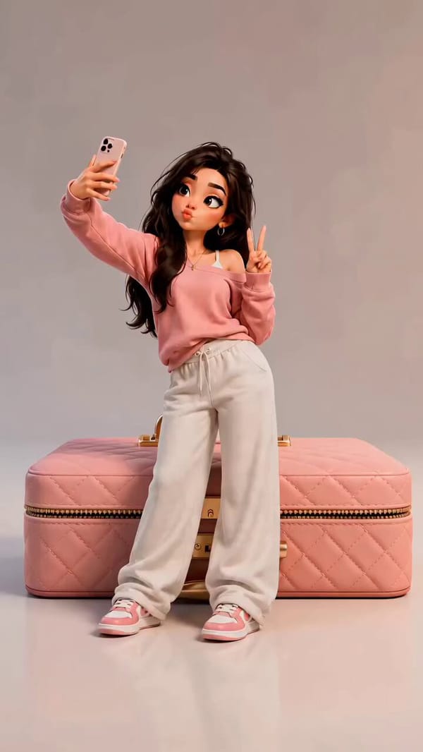 A high-quality 3D animation in a whimsical, stylized Pixar-like aesthetic. A tiny, cute miniatu…
