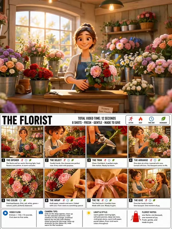 Fresh flowers, every morning! prompt preview
