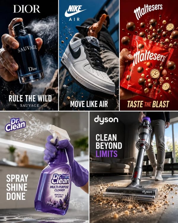 Create a premium UGC-style advertising poster for [Product] by [Brand]. Use the product as the…