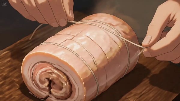 Style & Mood: Anime culinary realism — creamy whites and deep ambers, steam-filled kitchen atmo…