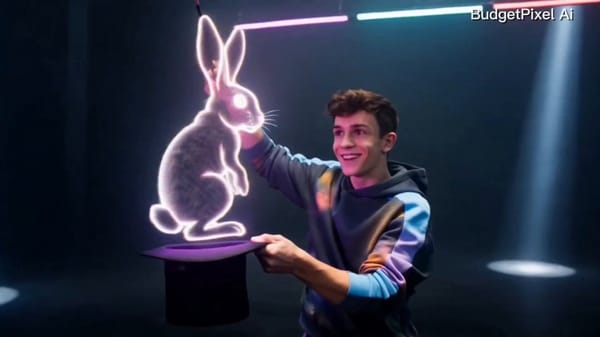 A charismatic young magician with a modern Gen Z aesthetic performs 8 rapid-fire, mind-blowing magi… prompt example