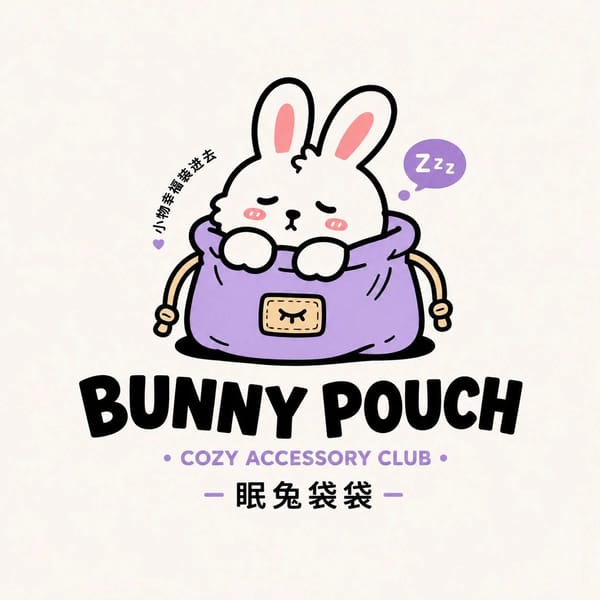 设计一张原创卡通吉祥物 Logo，整体为潮萌、轻复古、可商用的小店品牌视觉风格。画面采用纯白背景，Logo 单独居中展示，不要做成海报拼图。以「[品牌名]」为核心，围绕一个圆润可爱的[角色方向]展开… prompt example