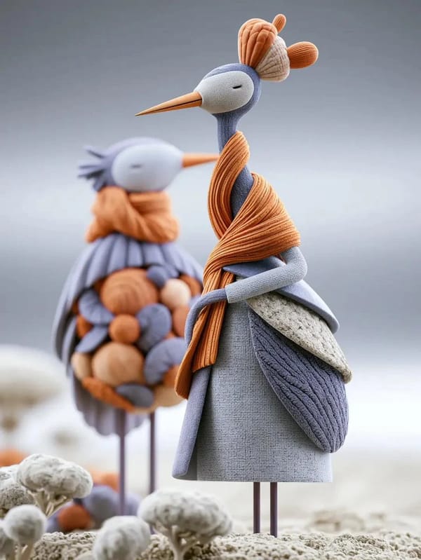 "A whimsical handcrafted textile sculpture of [Object], created entirely from knitted fabrics, wove… prompt example