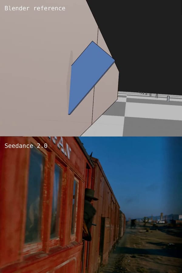 Use [img1] as the clean start frame. Preserve the train, man, lighting, color, film grain, and…