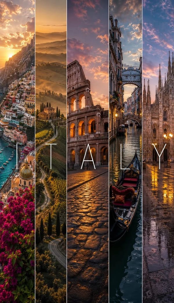 Universal Cinematic Destination Letter Panels prompt example