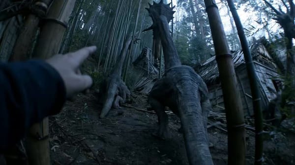 POV: You wake up holding a GoPro. Massive shadowy unknown entities loom close — you start running. prompt example