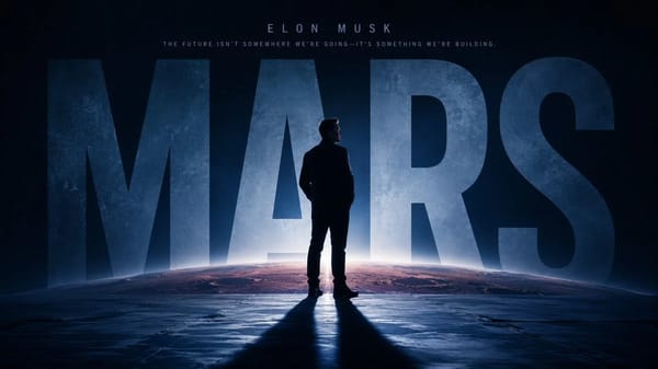 A striking minimalist cinematic poster with a solid [Background Color] textured backdrop. Massive d… prompt example