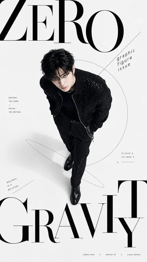 Create a high-end fashion editorial cover with strong typography, refined negative space and re…