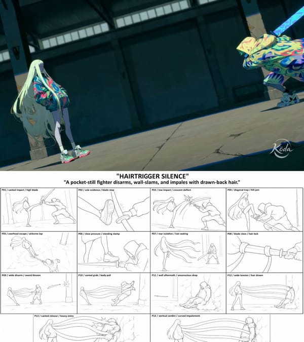 Use @[storyboard ref] only as the layout anchor for shot order, camera grammar, staging, screen…