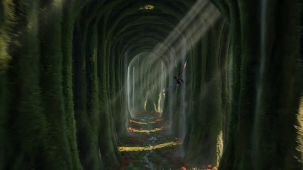 SURREAL FANTASY — GIRL FLIES HER COLORFUL WORLD ON A CUTE CREATURE (CINEMATIC, 15s) Lush cinema…