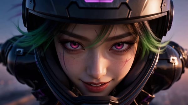 use @[Image 1] as character sheet An ultra-dynamic cyberpunk anime cinematic wingsuit proximity…