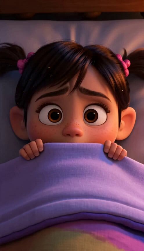 Heartwarming comedic Pixar-style 3D animated short, cinematic, vertical 9:16, 24fps. Child's be…