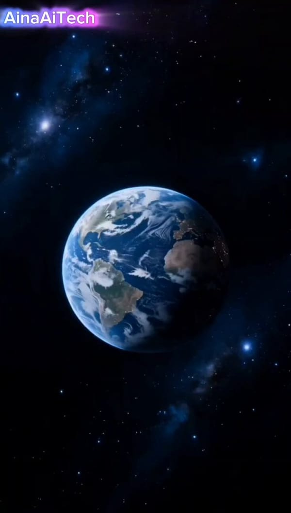 Scene: A seamless ultra-cinematic one-take shot starting from deep space and ending in an intim…