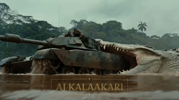 IT'S DRAGGING THE TANK UNDER! prompt preview