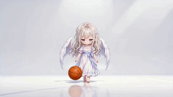 参照画像の一人のちび天使の女の子をそのまま使用する。 顔、髪型、羽、服装、体型、色、比率を参照画像から一切変えない。 Unityでレンダリングしたような高品質なゲームを彷彿とさせるカートゥーンアニメ… prompt example