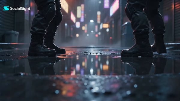 STYLE BRIEF: Ultra realistic cinematic cyberpunk. Nighttime Tokyo alley. Heavy rain. The camera doe… prompt example