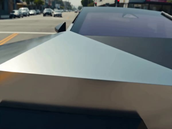 A hyper-real cinematic action sequence on a bright urban road in daytime. Clean streets, light…