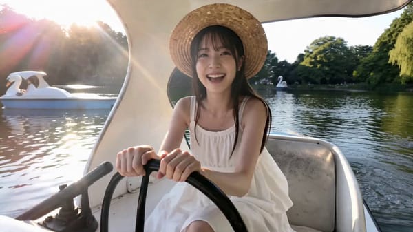 Use the reference grid image as the source of the same girl and her 10 summer travel scenes in…