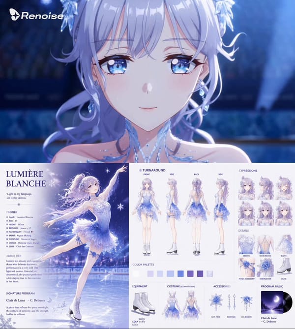 gliding on ice prompt preview
