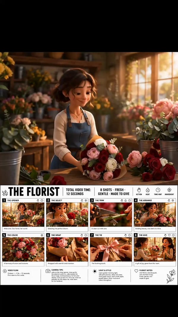 Fresh flowers, every morning! prompt preview