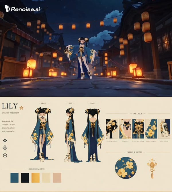 Create a hyper-cinematic continuous single-take mystical festival sequence featuring LILY, the…
