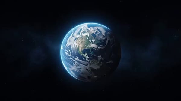 Scene: A seamless ultra-cinematic one-take shot starting from deep space and ending in an intim…