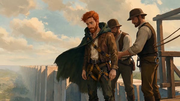 Painterly animated short film sequence, digital gouache style in motion, soft visible brushstro…