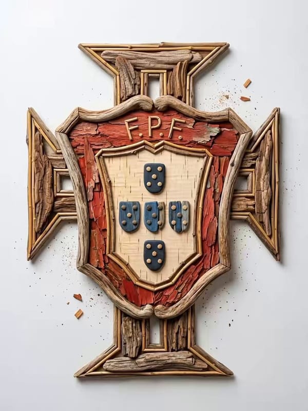 Timelapse stop-motion video of two hands building the football crest shown in the reference image f… prompt example