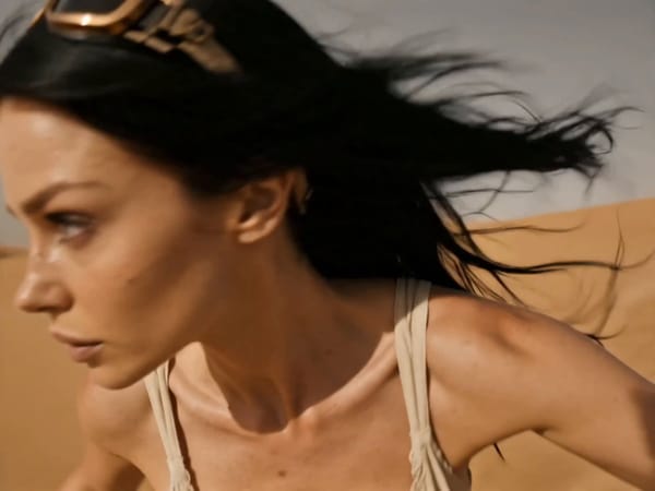 Create a hyper-cinematic 15-second continuous single-take extreme desert sandboarding video. RE…