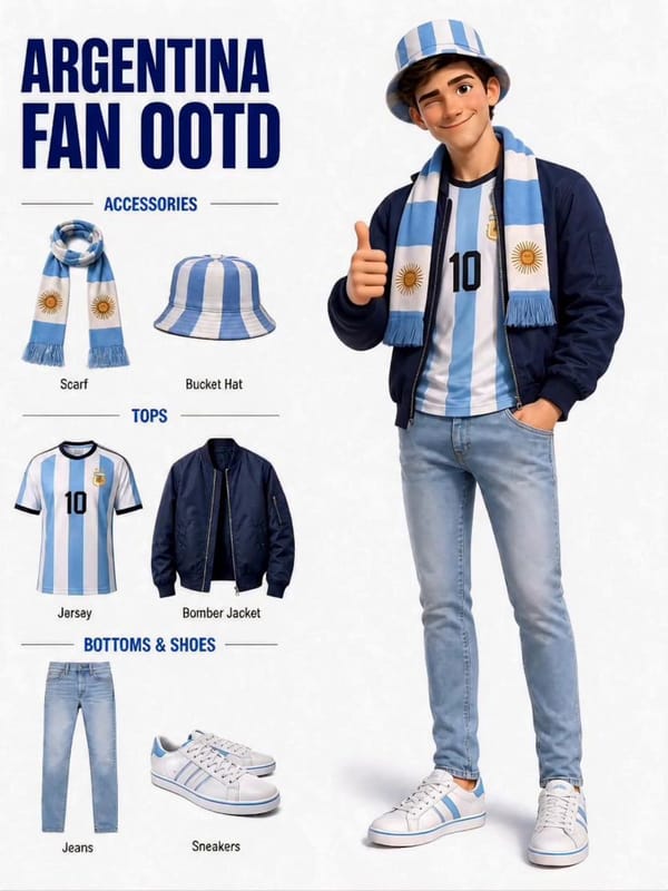 Animate this OOTD poster into a team-to-team transition. The character performs a 2-second fan-styl… prompt example