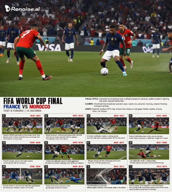 Follow the attached storyboard reference sheet exactly for content, character kits, and shot pr…
