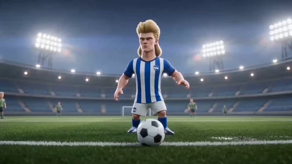A cinematic, high-intensity 30-second one-shot football sequence featuring high-fidelity 3D Pix…