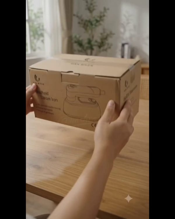 Create a clean, premium storyboard infographic for a product ASMR unboxing video. Design specif…