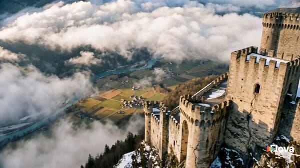 Title: "The Castle Above the Clouds" prompt example
