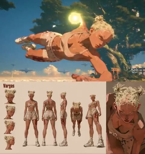 Use @[character ref] only for the Hunter’s referenced appearance; ignore its background. Use @[…