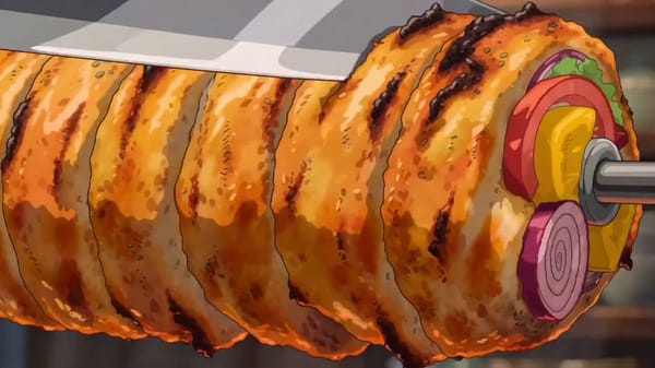 A cozy Studio Ghibli-inspired cinematic cooking animation showing a delicious grilled chicken s…