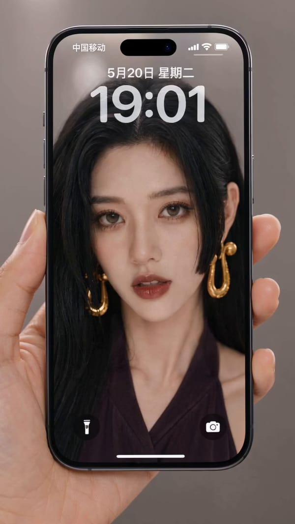 将该视频完整呈现为一台真实 iPhone 17 国行版 上运行的真人动态壁纸。 生成一段真实手机互动展示视频。 【现实场景】 现实空间中： 一只手自然握住一台黑色 iPhone 17 国行版…