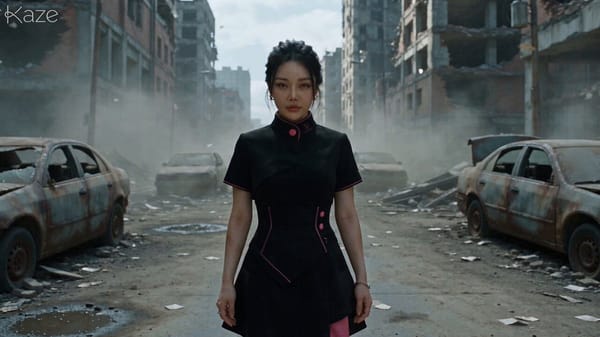 [CORE AESTHETIC & CAMERA]Hyper-realistic post-apocalyptic urban combat. IMAX-level action movie…
