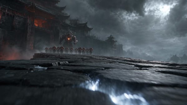 生成一段 20秒、16:9、原生4K、24fps、超写实真人玄幻动作短片。整体像高预算东方玄幻灾难电视剧实拍：真实成年女演员 + 巨型古城外景 + 电影级CG魔兵与VFX。不要游戏CG感、动…
