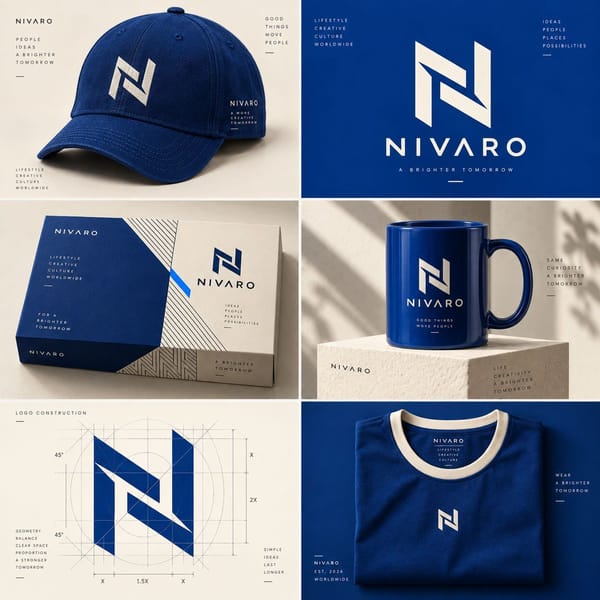 Create an ultra-realistic premium brand identity presentation for a modern lifestyle and creative b… prompt example