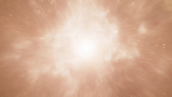 Create a 30-second ultra-photorealistic cinematic documentary showing the evolution of the univ…
