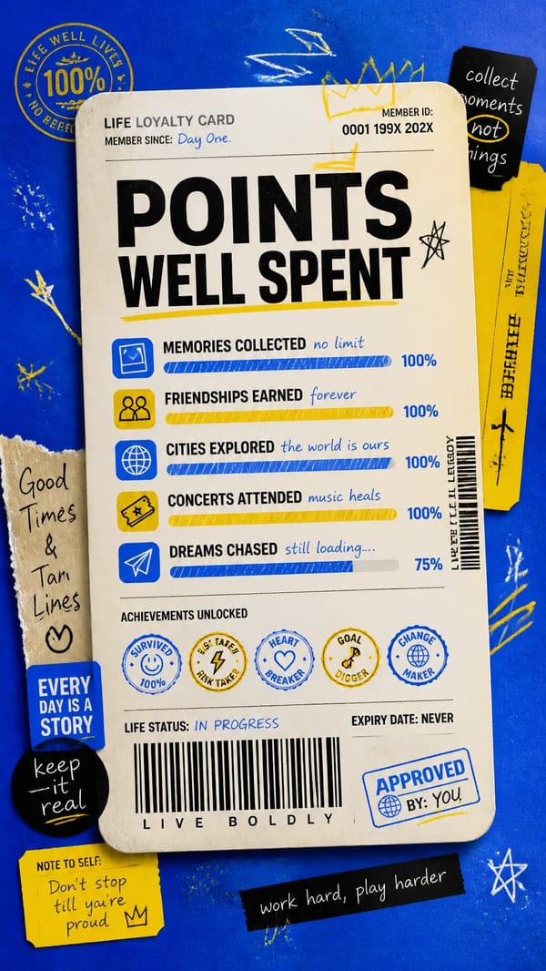 POINTS WELL SPENT prompt preview
