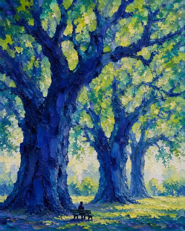 Vertical landscape oil painting, impasto thick paint texture, palette knife painting technique,…