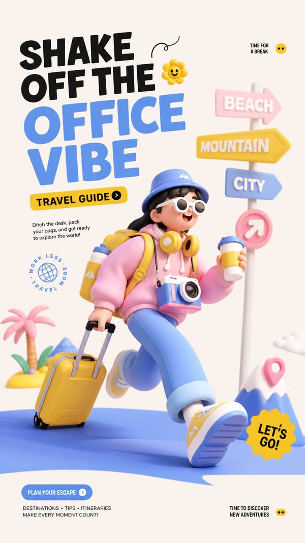 Cutting-edge internet operations visual design master standard, Behance / Dribbble 3D illustration… prompt example
