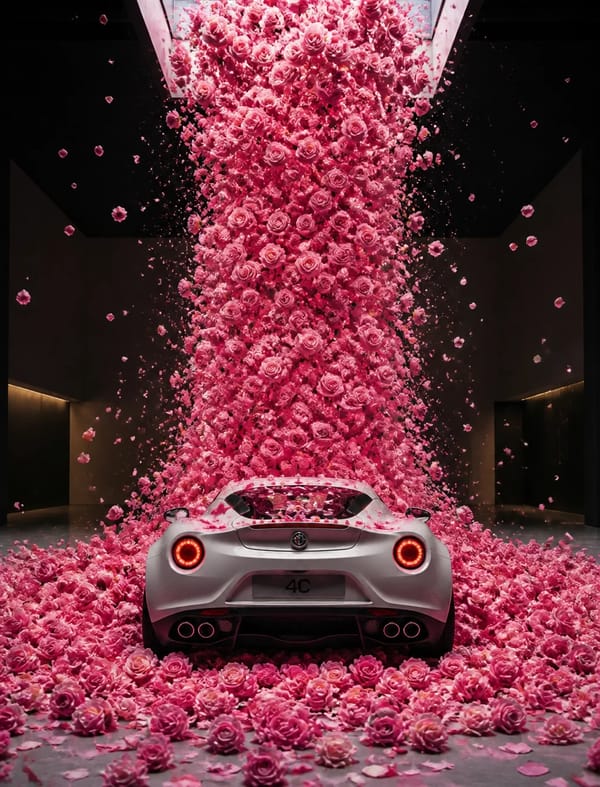 FLOWER_WATERFALL_CAR_SCENE prompt example