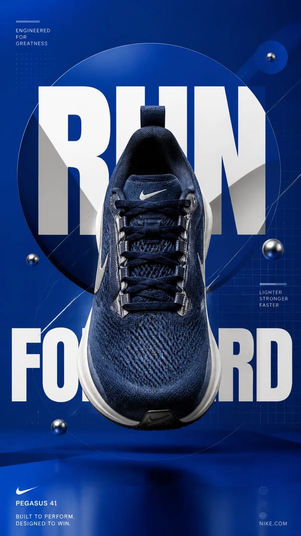 A premium commercial advertising poster for a luxury sneaker launch.Central Subject: prompt pre…