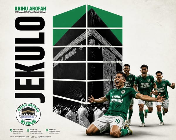 A professional sports graphic design poster of KBIHU AROFAH, designed in a clean, modern, and m…