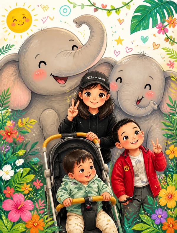 Transform the uploaded photo into a whimsical children's storybook illustration in a cute kawaii ca… prompt example
