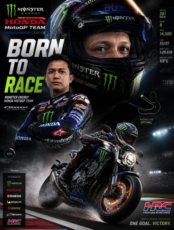 BORN TO RACE prompt example
